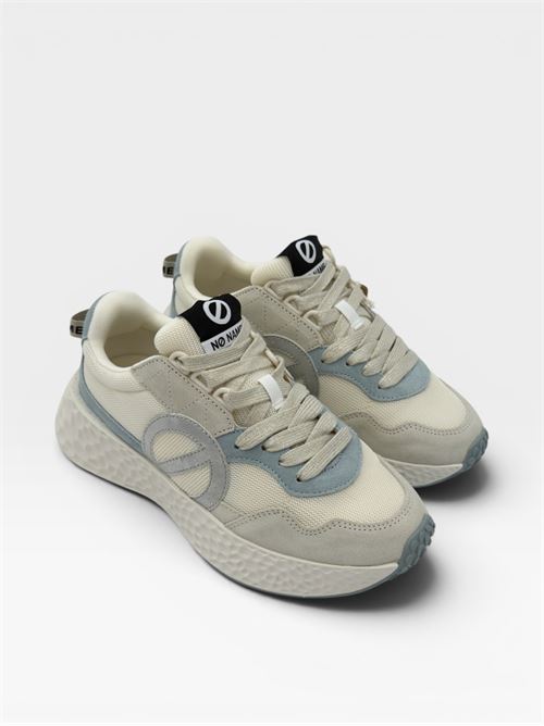 Sneakers in suede e tessuto tecnico beige e azzurro NO NAME | CARTER JOGGER WSUEDEDOVE/DOVE/SKY